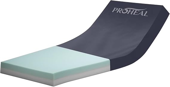 ProHeal Bariatric Foam Hospital Bed Mattress for Pressure Redistribution - Two-Layered High Density Foam - Moderate to High Bed Sore Treatment Medical Mattress - 42" x 80" x 6"