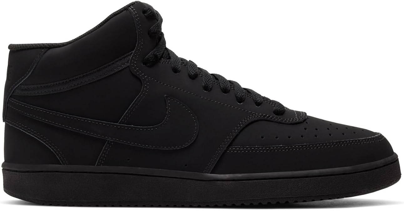 Nike Men's Court Vision Mid Shoes, Black/Black Black, 8 | Size 8 US,Casual Shoes