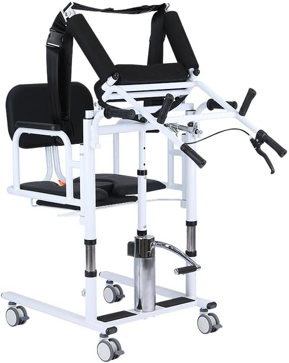 Hydraulic Electric Patient Lift Transfer Chair - Home Standing Aid for Safe and Easy Mobility Assistance