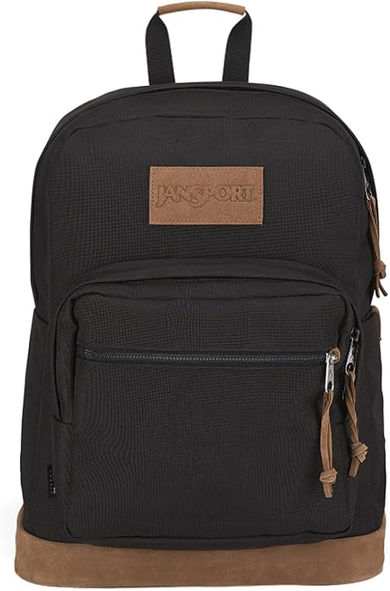 JanSport Right Pack Premium Backpack - Daypack with 15" Laptop Sleeve, Main Compartment, Water Bottle Pocket, Black