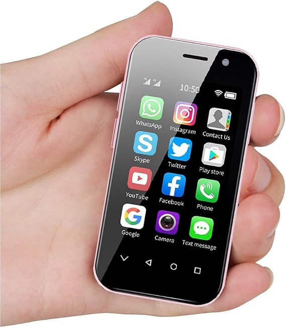 Cutwif Mini 4G Smartphone Unlocked, 3.0 Inch Dual Sim Quad Core Mini Phone Premium Child Phone Small Smartphone Student Pocket Cellphone, 2+16GB (Pink)