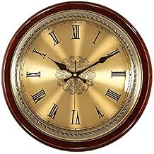 12-inch Retro Wall Clock, Roman Numeral Clock face Metal dial Decoration Ring, Living Room Bedroom Study Wall Decoration Clock