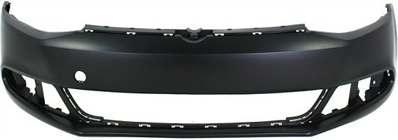 Bumper Cover 1pc Front Primed Plastic W/Fog Lamp Holes for VW for Jetta 2011-2014