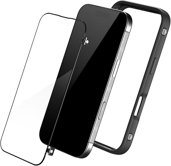 RhinoShield RhinoBuff FPS Precision Kit for iPhone 16 Pro Max - Black | Gaming Controller Bumper Case with Matte Screen Protector, Sensor Button for PUBG, Optimal Ventilation