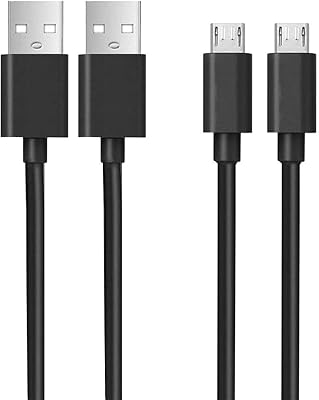 10Ft Micro-USB Charger Cords Cable for Samsung Galaxy Tab A 10.1 2016 SM-T580, 8.0 SM-T350290387, 9.7 SM-T550, 7.0 SM-T280; Tab E 9.6 8.0; TabS, S2, 3, 4 Tablet Charging Cables 2Pcs