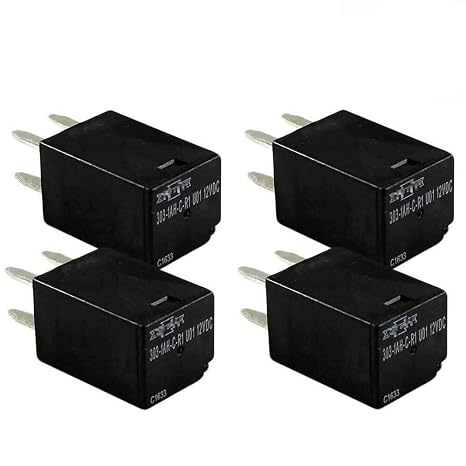 4 Pack Automotive Purpose Relays 303-1AH-C-R1-U01-12VDC for Polaris RZR Slingshot Ranger Sportsman Cooling Fan Relay