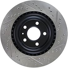 StopTech 127.33137R Automotive Replacement Rear Right Drilled and Slotted Disc Brake Rotor Fits Select Audi A4/A5/A6/A8/Q5/Q7