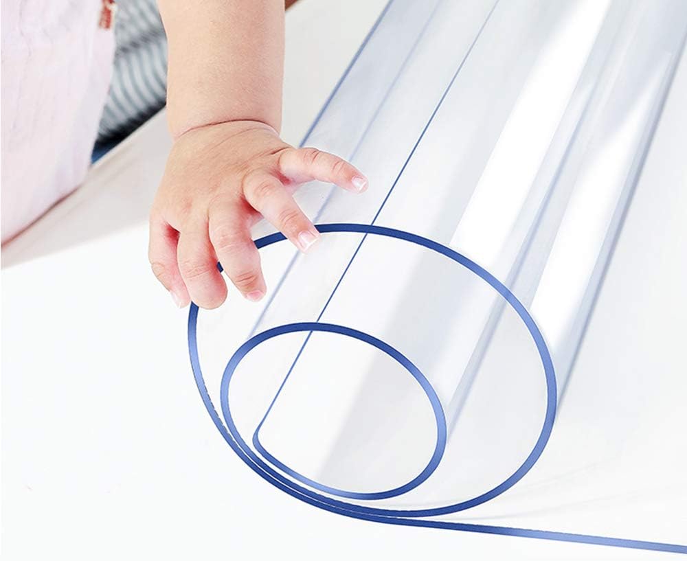 22x44 inch Transparent Coffee Table Protector Plastic PVC Tablecloths for End Side Sofa Buffet Table Top Topper Oil Heat Resistant Easy Clean Wipeable Vinyl Rectanglar Refrigerator Top Protector Clear