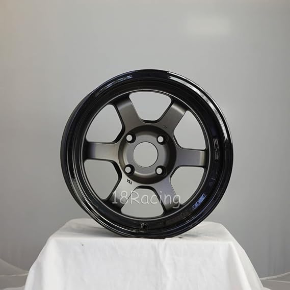 4 Pcs Rota Grid V 15x7 Pcd:4x114.3 Offset:0 Hb 73 Flat Gunmetal With Black Lip