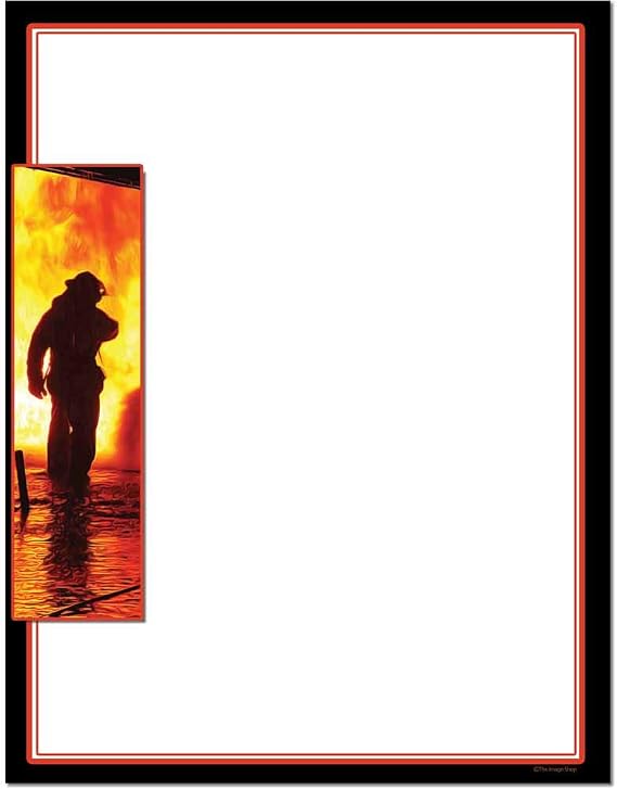 Fire Fighter Letterhead Letterhead Laser & Inkjet Printer Paper (25 Pack)