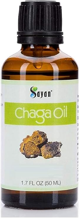 Chaga Mushroom Oil for Rosacea 1.7 fl oz, Wrinkles, Brown Spots, Natural