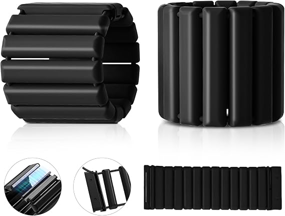 Li Fitness Wrist & Ankle Weights for Women & Men,Wearable Arm & Leg Weights Set of 2(1Lbs Each),Adjustable Magnetic Snap Ankle/Wrist Weights for Gym, Running, Swimming, Yoga & Pilates