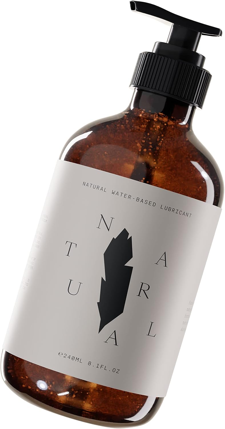 Aura Lubricant - 240ml Luxury Non-Sticky Water-Based Lube, 100% Natural, Vegan and Cruelty Free