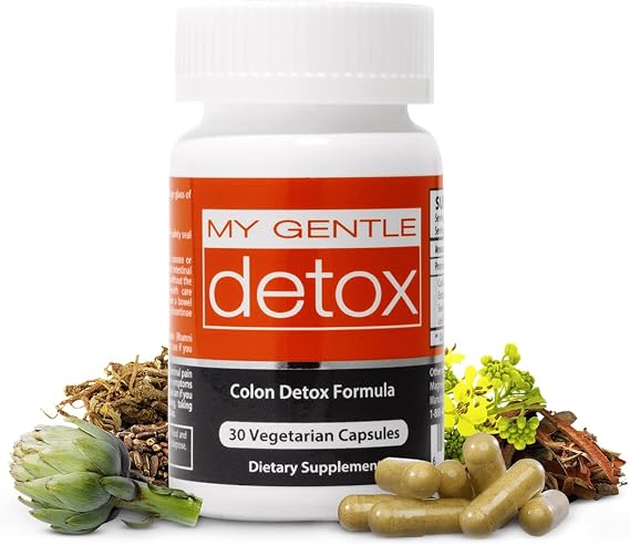 Herbal Nitro My Gentle Detox Cleanse for Women & Men - Poop Pills for Constipation Relief - Overnight Colon Cleanse Natural Supplement for Bloating & Discomfort (30 Capsules)