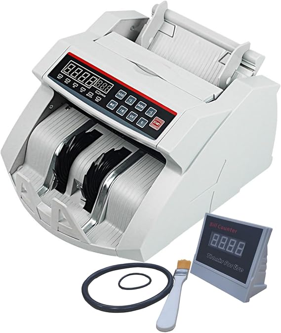 FixtureDisplays Bill Counter Money Cash BANKNOTE Machine Count Currency W/Counterfeit Detection 18602-NPF