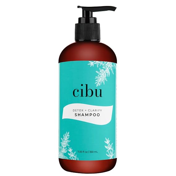 CIBU Detox + Clarify Shampoo 30007 Cleanses & Gently Removes Product Build Up, Chlorine, Hard Water Minerals | for All Hair Types & Color Treated | Revitalize Hair and Scalp | Refreshing Scent 11.83oz