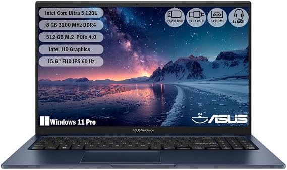 Asus Vivobook 15 X1504VA-BQ3970W Intel Core 5 120U 8GB RAM 512GB SSD 15.6 inç FHD Windows 11 Home Dizüstü Bilgisayar