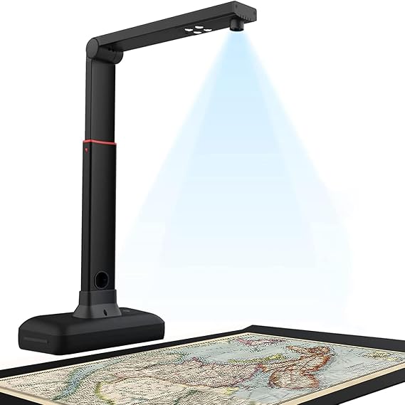 A2/A3 Large Format Camera Scanner, 23MP Book/Document Scanner, OCR Function/(5504x4128 Pixels)/Automatically Shoot Documents Continuously Within 5 Seconds, for Office