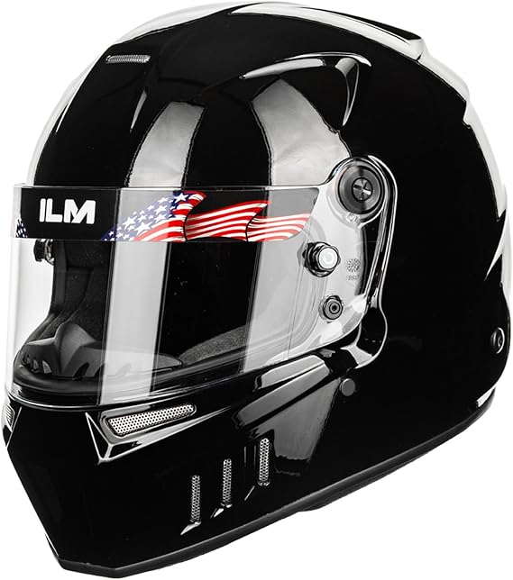 ILM Snell SA2025 Full Face Auto Racing Helmets Lightweight Fiberglass for Adult Men and Women Model 890