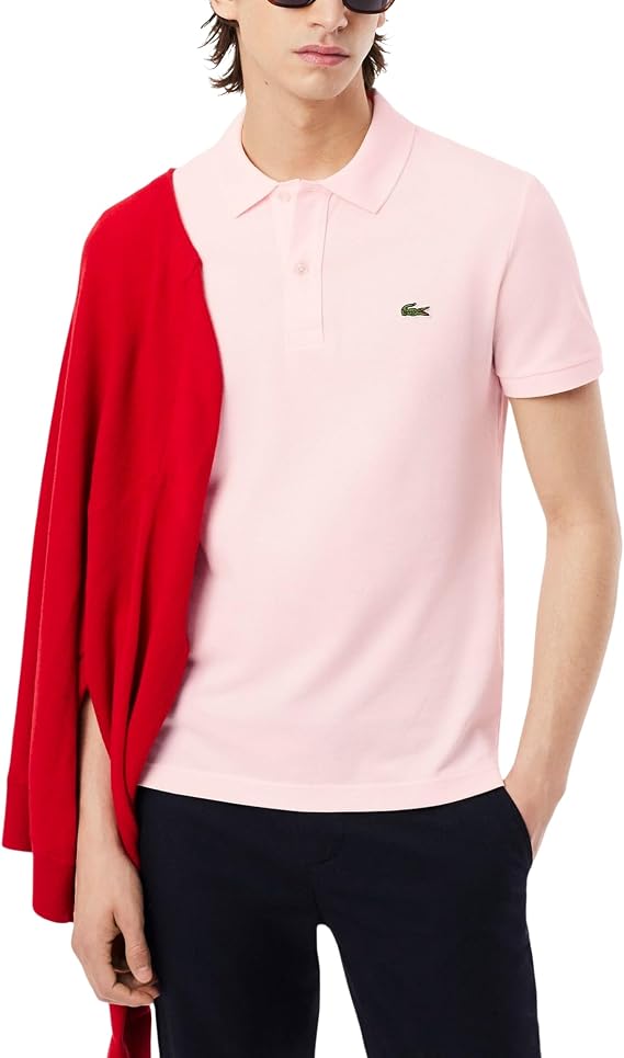 Lacoste Men's Classic Pique Slim Fit Short Sleeve Polo Shirt, wht