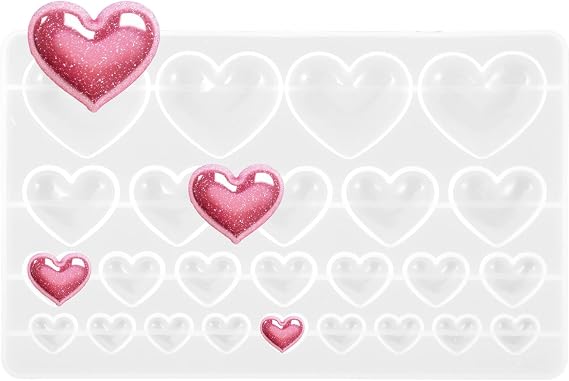 Ymapinc Heart Shaped Resin Molds Silicone | Small Epoxy Resin Molds for Crafts Making Jewelry Keychains