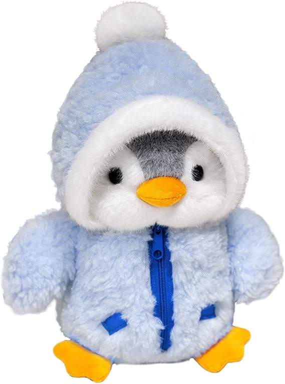 Penguin Plush Toy 25cm Penguin Stuffed Animal Pengui Plush Animals Dolls Kawaii Pengui Pillow Stuffed Toy Cute Stuffed Animals Soft Toy for Christmas Birthday New Year Gifts (Blue)