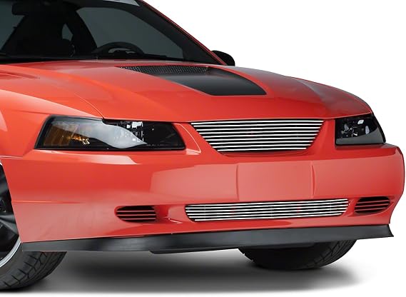 Pony Delete Upper Grille; Polished Compatible with 99-04 Mustang