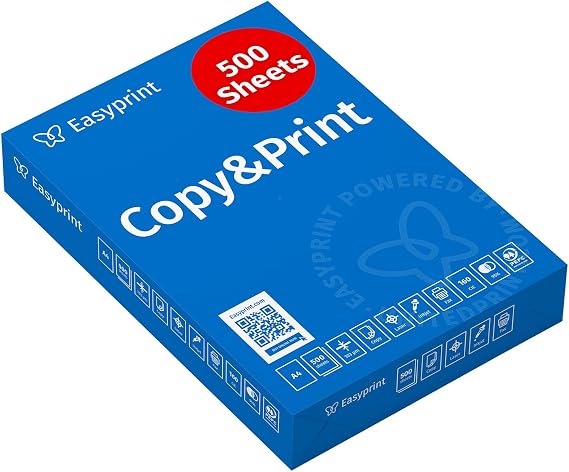 Easyprint Printer Paper Copier Paper 500 Sheets 1 x 500 A4 Premium Brilliant White CIE 160 Test Winner PEFC Environmental Certificate