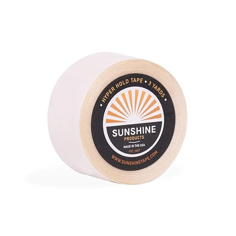 Sunshine Maximum Wear Hyper Hold Wig Tape - Hypoallergenic, No Shine, 2-4 Week Hold, 1" x 3 YDS