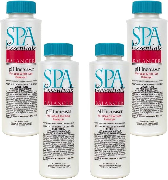 Spa Essentials 32518000-04 pH Increaser, 18-Ounces, 4-Pack