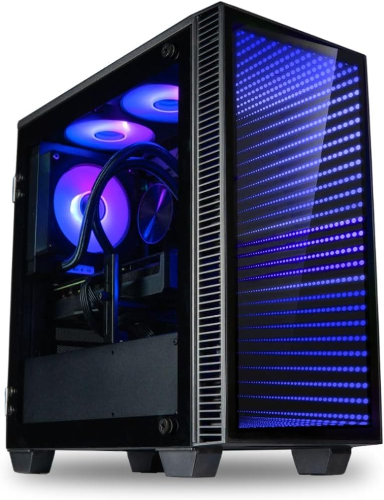 Empowered PC Continuum Micro Gaming Desktop - NVIDIA GeForce RTX 4060 8GB, Intel 12-Core i7-12700KF CPU, 32GB DDR5 RAM, 2x512GB NVMe SSD, WiFi 6, Windows 11 - Liquid Cooled RGB Gamer Computer