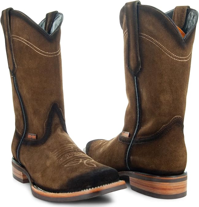 Soto Boots Men's Suede Burnished Cowboy Boots H50037 | Casual Boots