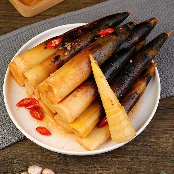 Chinese Specialties Snacks, 230g/pack, Ready-to-eat Hand Peeled Bamboo Shoots, Pickled Vegetables, Spicy Snack, Fresh Mountain Pepper Bamboo Shoots, snack gifts (Old soup flavor (not spicy),1 pack)