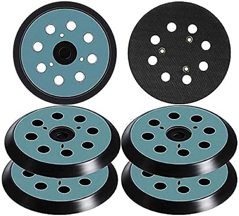 6pcs 5" 8 Hole Sander Replacement Pad Parts Vankcp Orbital Sanding Backing Plate Hook Loop Sander Pad for Makita Dewalt Porter Cable Hitachi