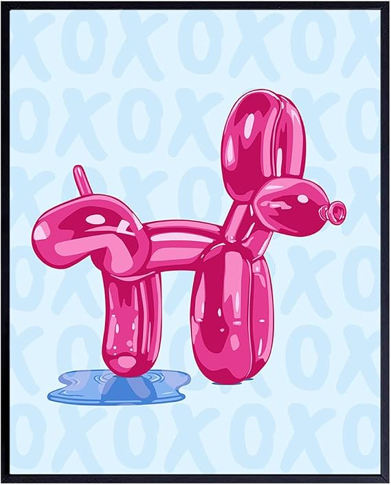 YELLOWBIRD ART & DESIGN Funny Bathroom Wall Art & Decor - Blue Bathroom Decor - Pop Contemporary Modern 8x10 Poster - Cute Aesthetic Wall Artwork - Preppy Print - Pink VSCO Trendy Picture