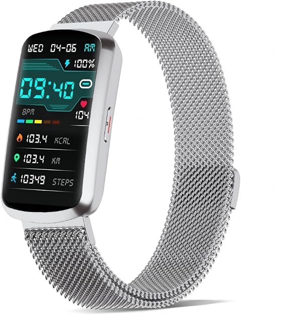 Health Fitness Tracker, Smart Watch with 24/7 Heart Rate, Activity Tracker with Blood Pressure and Blood Oxygen Monitor, 120 Sport Mode Waterproof Sleep Tracker for Women Men