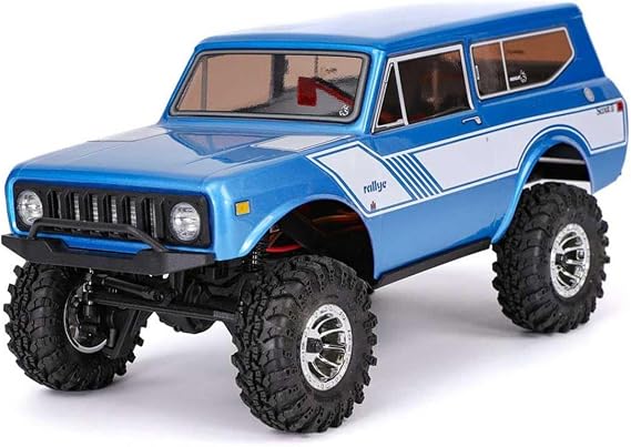 Redcat Racing Ascent 18 Scout II 1/18 Scale RC Rock Crawler Brushed 4WD RC Truck with Portal Axles, Aluminum Chassis, LED Lights, Waterproof Electronics, 2.4GHz RTR Remote Control Car Blue