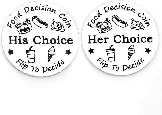 Funny Decision Coin Anniversary for Women Men Boyfriend Girlfriend Couple Christmas Valentine's Day Gifts for Husband Wife Wedding Birthday Stocking Stuffers for Him Her Newlyweds