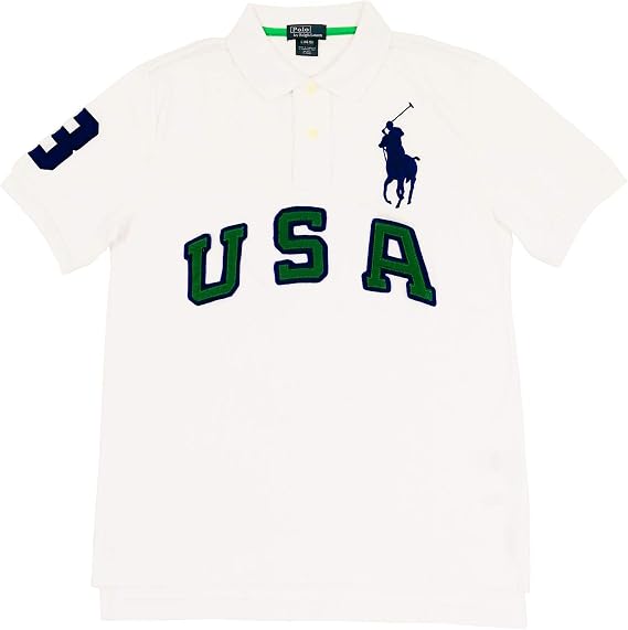 Polo Ralph Lauren Boys Big Pony USA Patch Polo Shirt