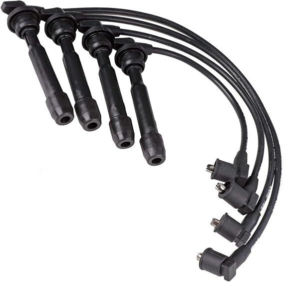 Ignition Spark Plug Wires 7mm (4PC Set) for 1998-2009 Hyundai Elantra for 1997-2008 Tiburon for 2005-2009 Tucson for 2010-2011 Kia Soul for 2004-2009 Spectra for 2005-2009 Spectra5 L4 Models