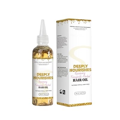 New Cover Extra Strength Rosemary & Fenugreek Herbal Hair Growth Oil Organic - Nourishes & Strengthening Hair - All Hair Types | Natural Nourishing Formula 120mL