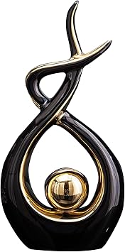 Home Decor Modern Abstract Art Ceramic Statue, Ceramic Sculpture Accent, Crafts Ornaments Home Decor, Creative Home Modern Gift Office Living Room Decoration Collection Souvenir Gift 31cm High