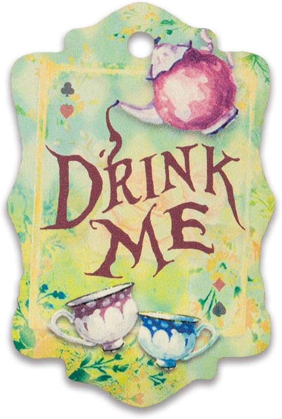 Summer-Ray 50pcs Alice in The Wonderland Theme Gift Tags Favor Tags (Drink Me)