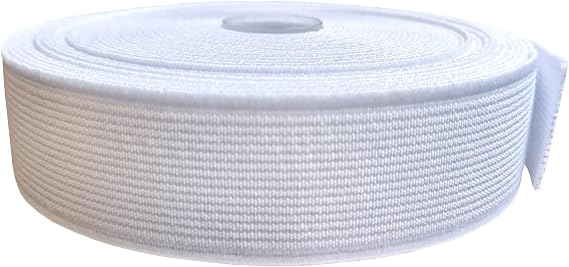 Elastic Bands 1.5 Inch Heavy Stretch Elastic Strap 10 Yards for Sewing Pants Waistband Crafts(White, 133814)