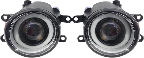 2X Angel Eye LED Fog Light Assembly, For Cars, Driving Lamp DRL, High Brightness & Stylish Design(Fog Light)