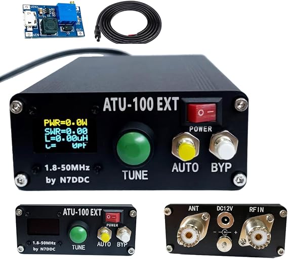 Automatic Antenna Tuner ATU-100 1.8-50 MHz 100 W Shortwave with Metal Housing Assembled