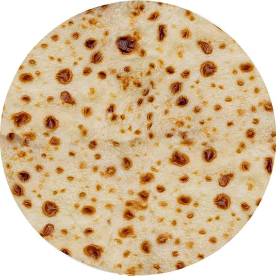 Burrito Blanket, Tortilla Blanket Adult and Kids, Funny Realistic Food Throw Blanket, Novelty Soft Flannel Blanket 90cm（36"）