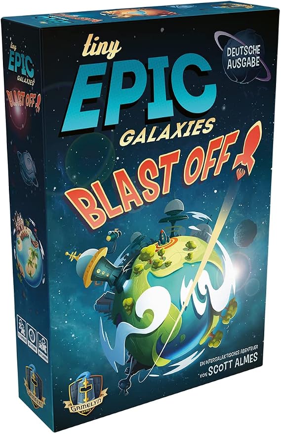 Gamelyn Games | Tiny Epic: Galaxies Blast Off! | Family Game | Dice Game | 2-4 Players | From 9+ Years | 30+ Minutes | German