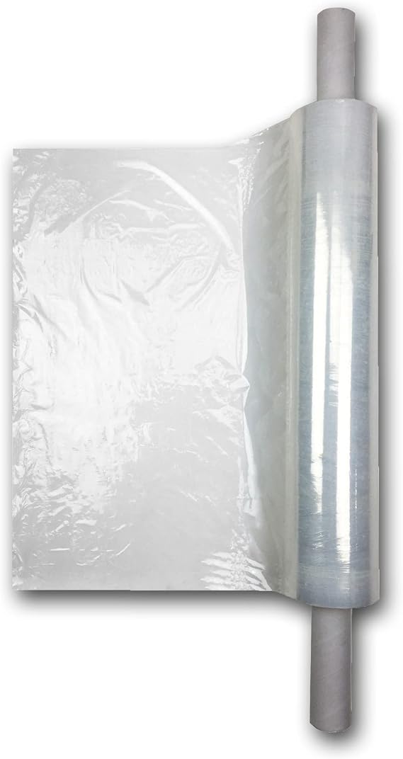 uBoxes Large Cast Stretch Wrap 20" x 1000' 80G Roll with Handle 4 Pack
