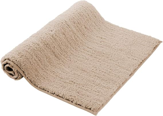 Beige Small Bath Rug Mat for Bathroom, Door Mat Non Slip Machine Washable Small Bath Mat Bathroom Rug with Size 17"x24", Un Slip Latex Backing Floor Mat, Water Absorbent Bathmat for Tub